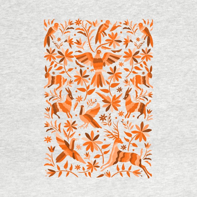 Mexican Otomí Design in Orange color by Akbaly